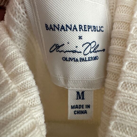 Banana Republic X Olivia Palermo Peak-A-Boo Lace Cottagecore Romantic Sweater - Picture 2 of 3